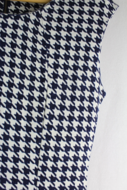 mini vestido pata de gallo azul M