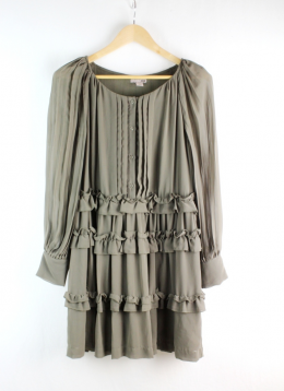 vestido mangas abullonada hm 38