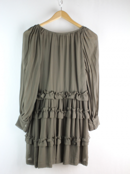 vestido mangas abullonada hm 38
