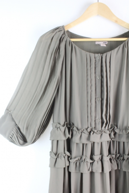 vestido mangas abullonada hm 38