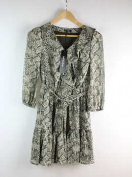 vestido animal print volantes morgan 36