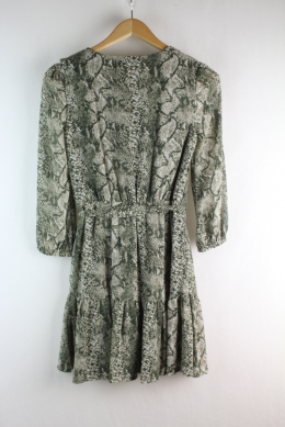vestido animal print volantes morgan 36