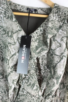 vestido animal print volantes morgan 36