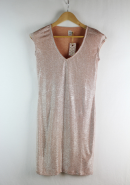 vestido rosa plateado amy gee 44