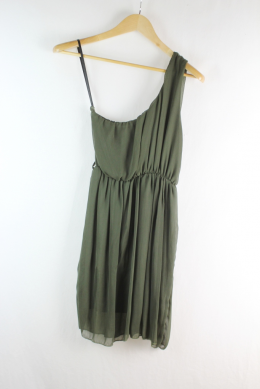 vestido asimetrico verde s