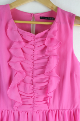 vestido gasa rosa atmosphere 40