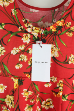 mini vestido floral rojo easy wear m