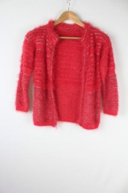 cardigan punto rojo