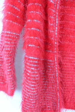 cardigan punto rojo