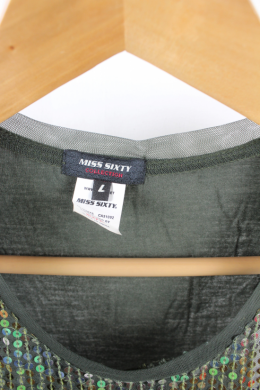 top lentejuelas verde miss sixty