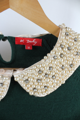 vestido joya lana verde derhy