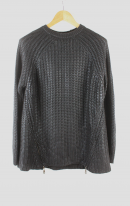 jersey cremalleras negro mango