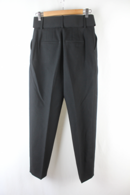 pantalon pinzas negro con cinturon zara 
