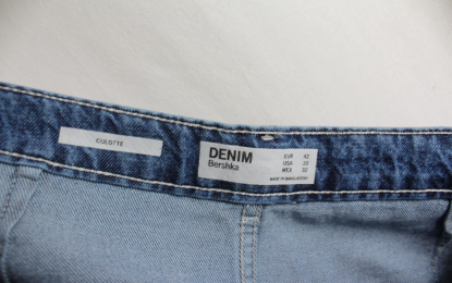 Pantalon culotte azul bershka