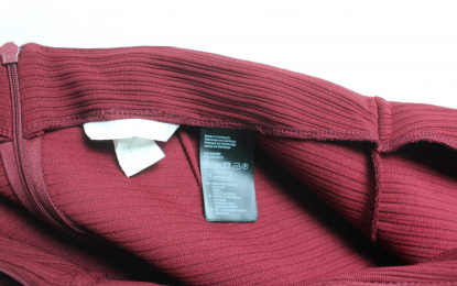 falda de punto granate hm