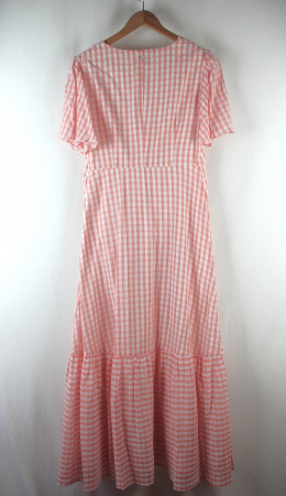 vestido cuadros coral pedro del hierro