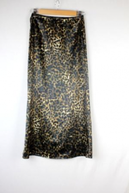 falda satinada animal print 
