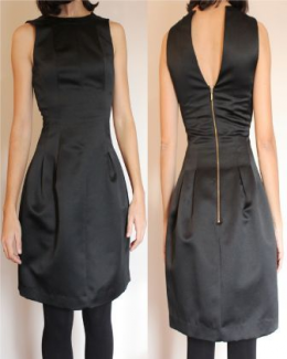 VESTIDO RASO NEGRO