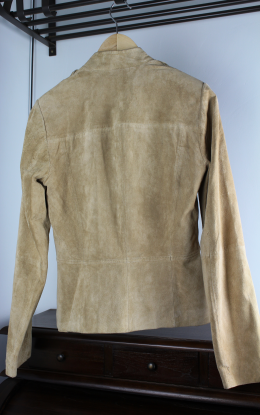 CHAQUETA PIEL EN ANTE CAMEL