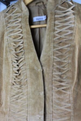 CHAQUETA PIEL EN ANTE CAMEL