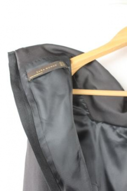 vestido de lana satinado gris zara