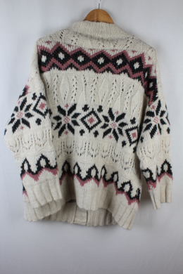 cardigan jaquard oversize zara
