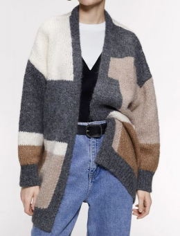 cardigan oversize lana zara
