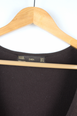 vestido punto marron zara