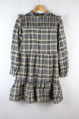 vestido tartan beige cya