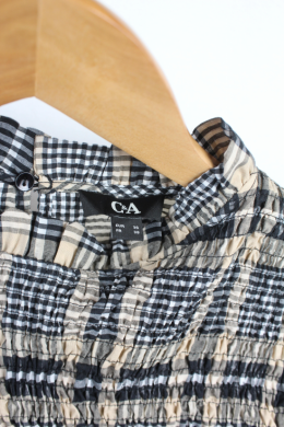 vestido tartan beige cya