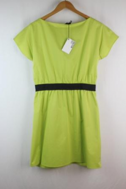 vestido verde love moschino