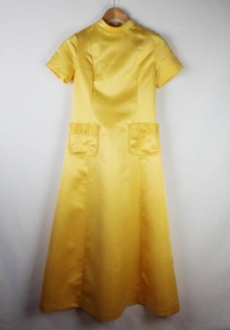 vestido largo fiesta amarillo